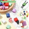 40Pcs 10 Colors ABS Plastic Slide Charms MACR-CJ0002-47-3