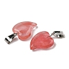 Cherry Quartz Glass Pendants G-B127-11P-08-3