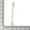 Brass Micro Pave Clear Cubic Zirconia Chain Extender KK-G491-52D-G-3