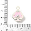 Spray Painted Alloy Pendants PALLOY-S038-07A-3