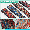   4 Bundles 4 Colors Flat Ethnic Style Polycotton Embroidered Floral Ribbon OCOR-PH0002-47-6