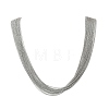 304 Stainless Steel Multi-strand Necklaces for Women NJEW-D326-01P-4