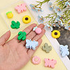 16Pcs 8 Style Food Grade Eco-Friendly Silicone Beads SIL-CA0002-06-4