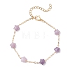 Natural Amethyst Beaded Link Bracelets BJEW-JB12851-02-2