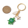 Tortoise Glass Seed Beaded Keychain KEYC-MZ00023-02-3