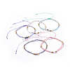 Adjustable Nylon Thread Braided Beads Bracelets BJEW-JB04379-1