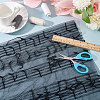 Musical Note Pattern Polyester Mesh Fabric DIY-WH0449-28B-4