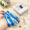 Polyester Single Face Satin Ribbon with Wood Hanging Ornaments HJEW-BC00120-3