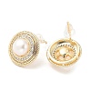 Natural Pearl Ear Studs EJEW-P285-04G-2