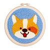 DIY Animal Pattern Punch Embroidery Beginner Kits for Beginners PW-WGCCAFD-07-1