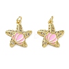 Brass Micro Pave Clear Cubic Zirconia Pendants KK-D221-08G-01-1