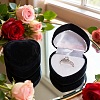 Valentine's Day Velvet Ring Storage Boxes AJEW-CL0004-89A-3
