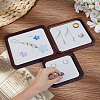 3Pcs 3 Styles Square Wooden Organizer Display Jewelry Plates ODIS-MA0001-02-3