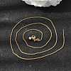 1.3MM Unisex 304 Stainless Steel Box Chain Necklaces NJEW-P356-08G-1