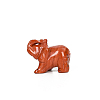 Natural Carnelian Elephant Decorations G-PW0007-020D-1