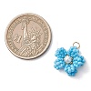 Glass Seed Beaded Pendants PALLOY-MZ01246-03-2