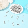 60Pcs 6 Styles Ocean Tibetan Style Alloy Pendants FIND-YW0012-44-4