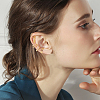 20Pcs 20 Style Multi Line & Leaf & Criss Cross Alloy & Iron Cuff Earrings for Women EJEW-AN0003-53-4