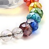 Chakra Round Ball Crystal Suncatcher Dowsing Pendulum Pendants PALLOY-JF00461-02-3