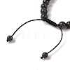 8mm Round Natural Larvikite Braided Bead Bracelets BJEW-C067-01B-07-4