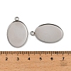 304 Stainless Steel Pendant Cabochon Settings STAS-NH0002-01A-P-3