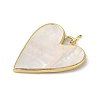 Rack Plating Brass Pave Shell Pendants X-KK-C052-07G-2
