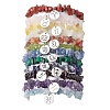 12Pcs 12 Styles Constellations Guardian Gemstone Stretch Bracelets BJEW-JB11147-1