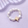 Natural Cultured Freshwater Pearl Finger Rings RJEW-JR01011-1