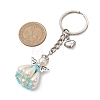 Acrylic Imitation Pearl Keychain KEYC-MZ00030-05-3