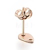 Ion Plating(IP) 304 Stainless Steel Stud Earring Findings STAS-L211-05A-RG-2