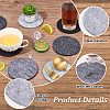 20Pcs 5 Colors Flat Round Wool Felt Cup Mat DIY-CP0008-33-4