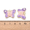 Rack Plating Alloy Enamel and ABS Imitation Pearl and Acrylic Pendants ENAM-T091-64A-3