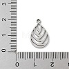 201 Stainless Steel Pendants STAS-S157-09P-3