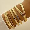 7Pcs 7 Styles Alloy Cuff Bangles for Women FS-WGE4796-01-1