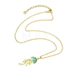 Summer Beach Alloy Enamel Sea Animal Pendant Brass Cable Chain Necklaces NJEW-JN06635-01-3