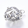 Hollow Alloy Cage Pendants TIBEP-L003-18AS-2