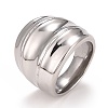 304 Stainless Steel Textured Chunky Ring for Men Women RJEW-B040-16P-1