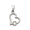 304 Stainless Steel Pendants STAS-Q343-04A-P-1