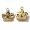 Natural Turquoise Crown Charms STAS-C064-VC909-2