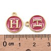 Golden Plated Alloy Enamel Charms X-ENAM-S118-08H-3