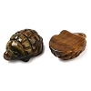 Natural Tiger Eye Carved Hedgehog Statues Ornament DJEW-C019-03C-2