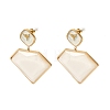304 Stainless Steel & Acrylic Dangle Stud Earrings for Women EJEW-A164-06B-G-2