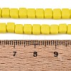 Opaque Frosted Glass Beads Strands GLAA-N072-01A-B03-4