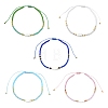 Natural Gemstone & Glass Seed Beads Braided Bead Bracelets BJEW-JB13887-2