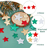 120Pcs 12 Style Christmas Star Non-woven Fabric Ornament Accessories DIY-FH0005-71-4