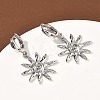 Sun Brass Hoop Earrings EJEW-C181-11P-3