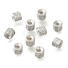 925 Sterling Silver Micro Pave Clear Cubic Zirconia Spacer Beads STER-U006-14P-2