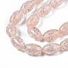 Transparent Crackle Glass Beads Strands GLAA-S192-B-010F-3