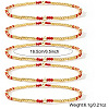 5Pcs Boho Glass Seed Multi-Strand Beaded Stretch Bracelet XH2796-4