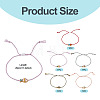 5Pcs 5 Colors Alloy Enamel Fish Charm Adjustable Bracelets BJEW-TA0001-31-3